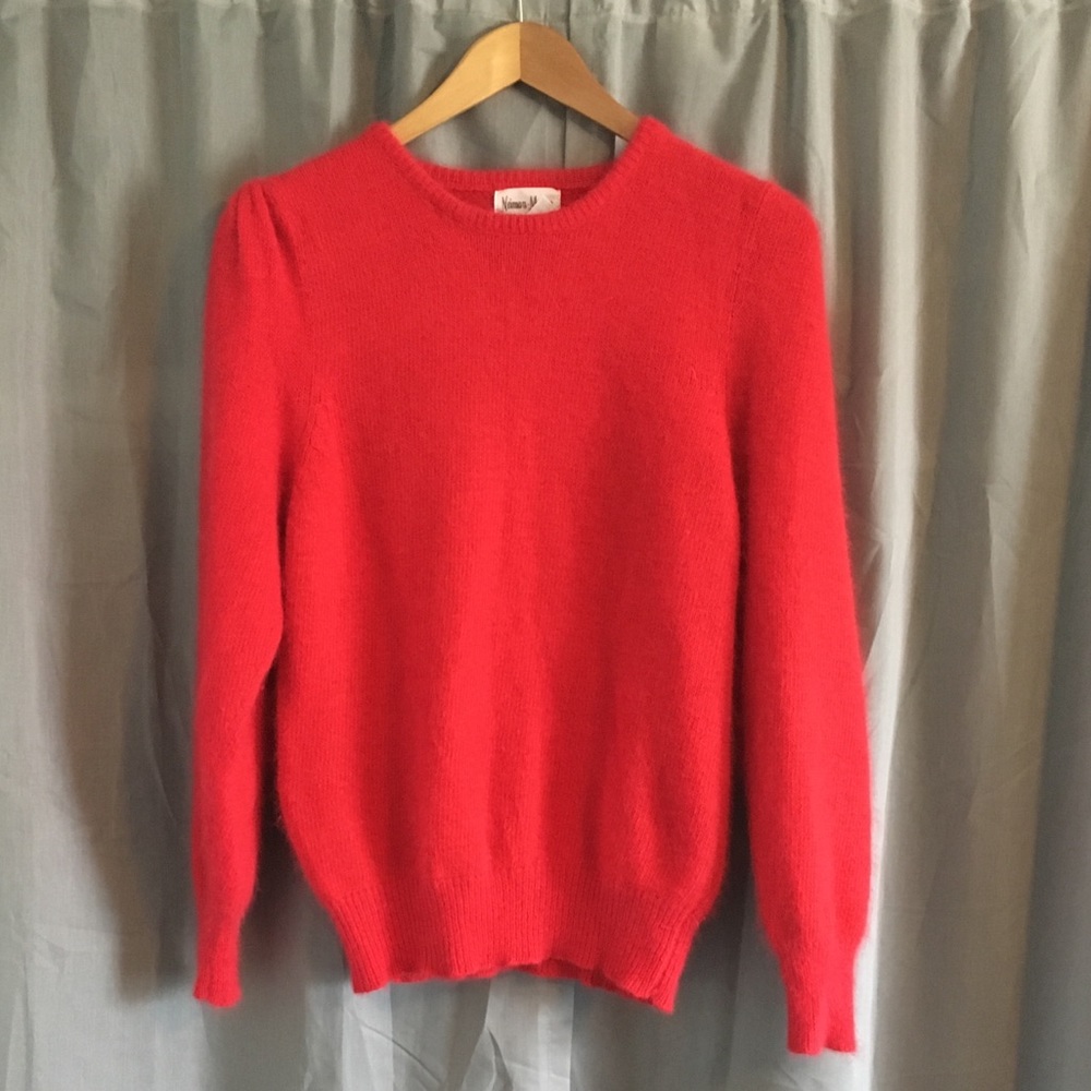 Vintage Neiman-Marcus Red Angora Sweater